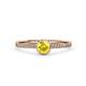 4 - Irene Yellow Sapphire and Diamond Halo Engagement Ring 