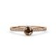 4 - Irene Smoky Quartz and Diamond Halo Engagement Ring 