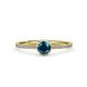 4 - Irene Blue and White Diamond Halo Engagement Ring 