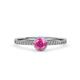 4 - Irene Pink Sapphire and Diamond Halo Engagement Ring 