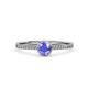 4 - Irene Tanzanite and Diamond Halo Engagement Ring 