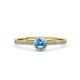 4 - Irene Blue Topaz and Diamond Halo Engagement Ring 