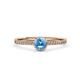 4 - Irene Blue Topaz and Diamond Halo Engagement Ring 