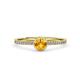 4 - Irene Citrine and Diamond Halo Engagement Ring 