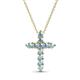 1 - Abella Aquamarine Cross Pendant 