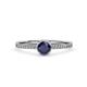 4 - Irene Blue Sapphire and Diamond Halo Engagement Ring  