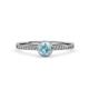 4 - Irene Aquamarine and Diamond Halo Engagement Ring  
