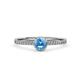 4 - Irene Blue Topaz and Diamond Halo Engagement Ring  