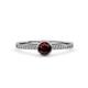 4 - Irene Red Garnet and Diamond Halo Engagement Ring  