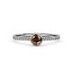 4 - Irene Smoky Quartz and Diamond Halo Engagement Ring  