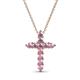 1 - Abella Pink Tourmaline Cross Pendant 
