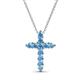 1 - Abella Blue Topaz Cross Pendant 