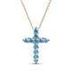 1 - Abella Blue Topaz Cross Pendant 