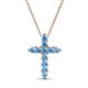1 - Abella Blue Topaz Cross Pendant 