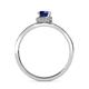 6 - Irene Blue Sapphire and Diamond Halo Engagement Ring 