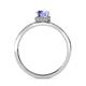 6 - Irene Tanzanite and Diamond Halo Engagement Ring 