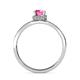 6 - Irene Pink Sapphire and Diamond Halo Engagement Ring  