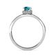 6 - Irene London Blue Topaz and Diamond Halo Engagement Ring  