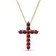 1 - Abella Red Garnet Cross Pendant 
