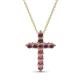 1 - Abella Rhodolite Garnet Cross Pendant 