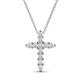 1 - Abella White Sapphire Cross Pendant 