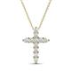 1 - Abella White Sapphire Cross Pendant 