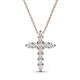 1 - Abella White Sapphire Cross Pendant 