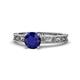 1 - Florie Classic 6.00 mm Round Blue Sapphire Solitaire Engagement Ring 