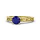 1 - Florie Classic 6.00 mm Round Blue Sapphire Solitaire Engagement Ring 