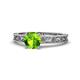 1 - Florie Classic 6.50 mm Round Peridot Solitaire Engagement Ring 