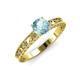 3 - Florie Classic 6.50 mm Round Aquamarine Solitaire Engagement Ring 