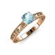 3 - Florie Classic 6.50 mm Round Aquamarine Solitaire Engagement Ring 