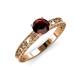 3 - Florie Classic 6.50 mm Round Red Garnet Solitaire Engagement Ring 