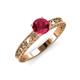 3 - Florie Classic 6.00 mm Round Ruby Solitaire Engagement Ring 