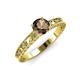 3 - Florie Classic 6.50 mm Round Smoky Quartz Solitaire Engagement Ring 