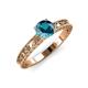 3 - Florie Classic 6.50 mm Round London Blue Topaz Solitaire Engagement Ring 