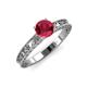 3 - Florie Classic 6.00 mm Round Ruby Solitaire Engagement Ring 