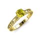 3 - Florie Classic 6.50 mm Round Yellow Diamond Solitaire Engagement Ring 