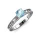 3 - Florie Classic 6.50 mm Round Aquamarine Solitaire Engagement Ring 