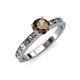 3 - Niah Classic 6.50 mm Round Smoky Quartz Solitaire Engagement Ring 
