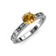 3 - Niah Classic 6.50 mm Round Citrine Solitaire Engagement Ring 