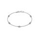 1 - Aizza (5 Stn/3mm) Petite Aquamarine and Diamond Station Bracelet 