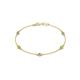 1 - Aizza (5 Stn/3mm) Petite Peridot and Diamond Station Bracelet 