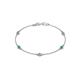 1 - Aizza (5 Stn/3mm) Petite Emerald and Diamond Station Bracelet 