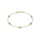 1 - Aizza (5 Stn/3mm) Petite Emerald and Diamond Station Bracelet 
