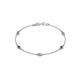 1 - Aizza (5 Stn/3mm) Petite Black and White Diamond Station Bracelet 