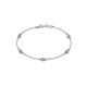 1 - Aizza (5 Stn/3mm) Petite Aquamarine and Diamond Station Bracelet 
