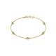 1 - Aizza (5 Stn/3mm) Petite Aquamarine and Diamond Station Bracelet 