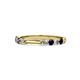 1 - Alicia 2.60 mm Blue Sapphire and Diamond 8 Stone Wedding Band 