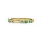 1 - Alicia 2.60 mm Green Garnet and Diamond 8 Stone Wedding Band 